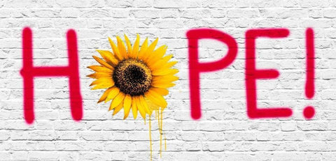 HOPE! (New Orleans) White Modern Wood Framed Art Print with Double Matting by Masterfunk Collective