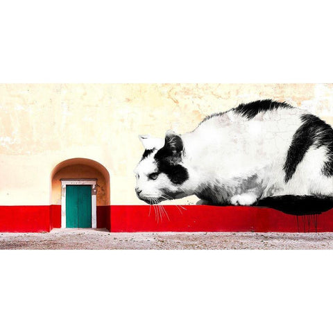 Waiting for You, Mexico City Black Modern Wood Framed Art Print by Masterfunk Collective
