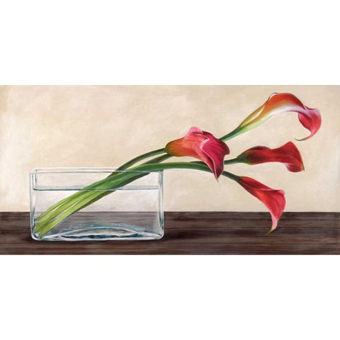 Modern composition Callas Black Modern Wood Framed Art Print by Mills, Shin