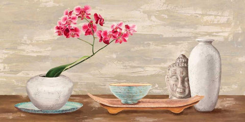 Enlightened Black Ornate Wood Framed Art Print with Double Matting by Mills, Shin