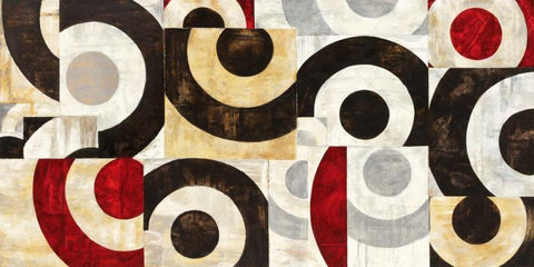 Connessione geometrica Black Ornate Wood Framed Art Print with Double Matting by Nava, Sandro