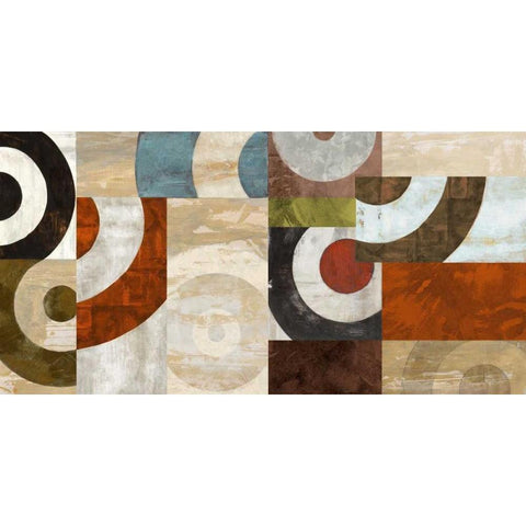 Carousel Black Modern Wood Framed Art Print with Double Matting by Nava, Sandro