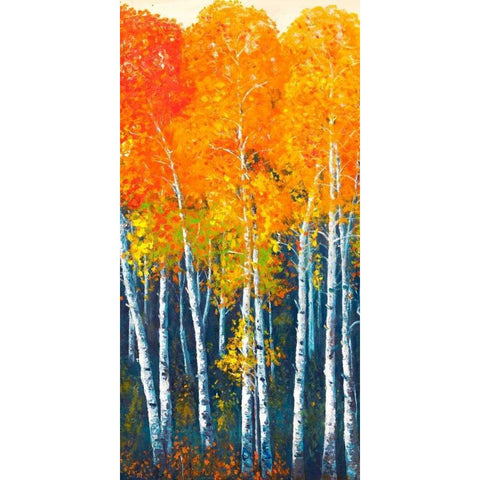 Autunno I White Modern Wood Framed Art Print by Masera, Angelo