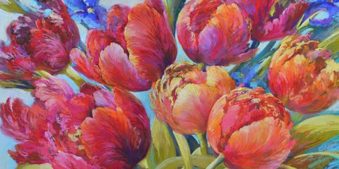 Jumping for Joy (detail) White Modern Wood Framed Art Print with Double Matting by Whatmore, Nel