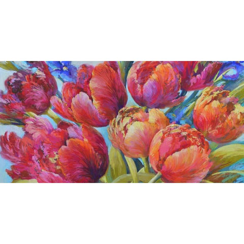 Jumping for Joy (detail) Black Modern Wood Framed Art Print by Whatmore, Nel