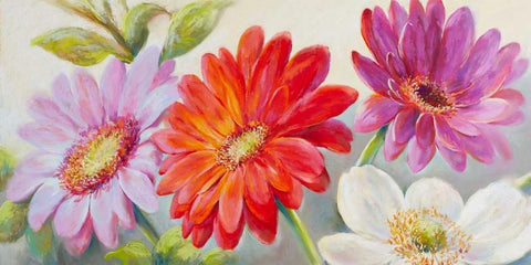 Beautiful Array White Modern Wood Framed Art Print with Double Matting by Whatmore, Nel