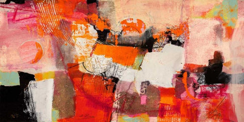 Colors of Summer White Modern Wood Framed Art Print with Double Matting by Pima, Arthur