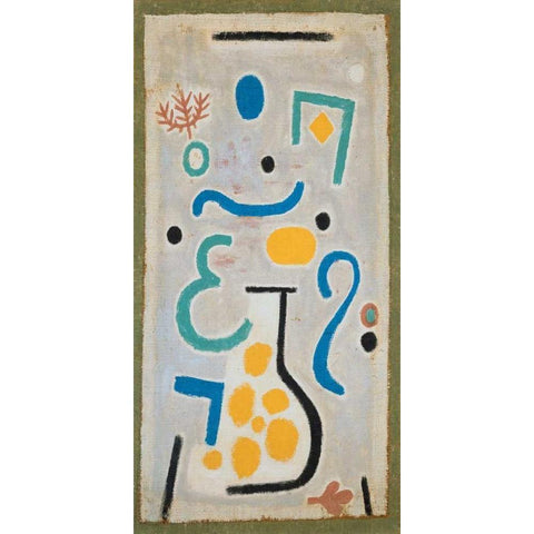 Die Vase Black Modern Wood Framed Art Print by Klee, Paul