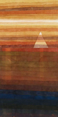 The Intercessor White Modern Wood Framed Art Print with Double Matting by Klee, Paul