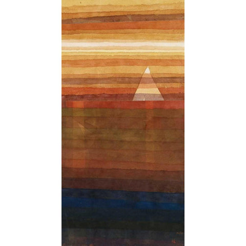 The Intercessor Gold Ornate Wood Framed Art Print with Double Matting by Klee, Paul
