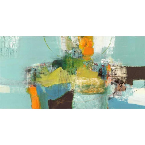 Una pace riacquistata Black Modern Wood Framed Art Print with Double Matting by Piovan, Maurizio