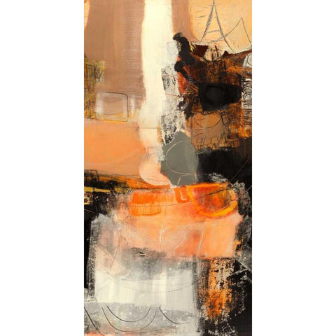 Nuovi incontri II White Modern Wood Framed Art Print by Piovan, Maurizio