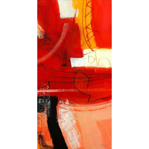 Davanti al fuoco III Black Modern Wood Framed Art Print by Piovan, Maurizio