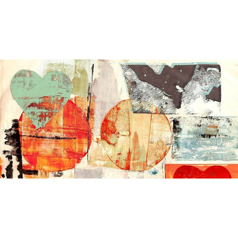 Pop Love #1 White Modern Wood Framed Art Print by Winkel, Peter