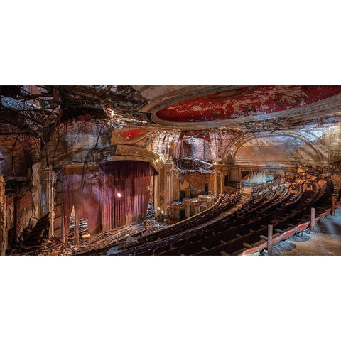 Abandoned Theatre, New Jersey (detail II) Gold Ornate Wood Framed Art Print with Double Matting by Berenholtz, Richard