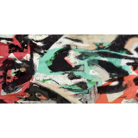 Fragmented Springtime Black Modern Wood Framed Art Print by Caine, Roland