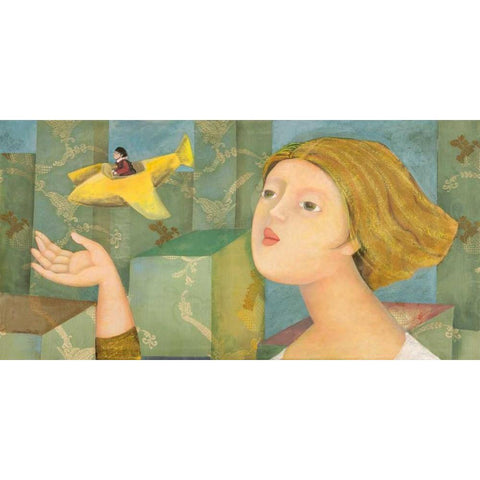 Non ti scordar di me  Black Modern Wood Framed Art Print with Double Matting by Petrillo, Rossana