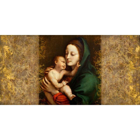 Holy Virgin (Italian school) Black Modern Wood Framed Art Print by Roux, Simon