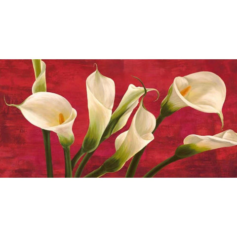 Calle in rosso White Modern Wood Framed Art Print by Biffi, Serena
