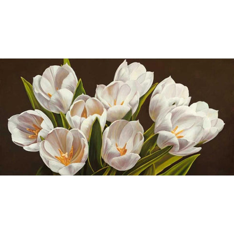Bouquet di tulipani Black Modern Wood Framed Art Print by Biffi, Serena