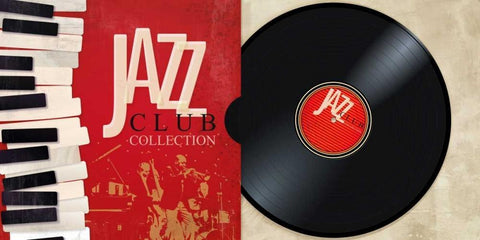 Jazz Club Collection White Modern Wood Framed Art Print with Double Matting by Hill, Steven