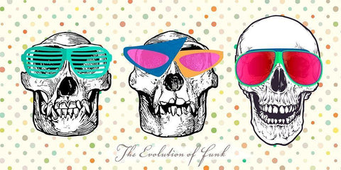 The evolution of funk Black Ornate Wood Framed Art Print with Double Matting by Steven, Hill