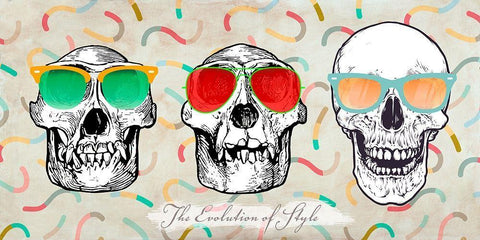 The evolution of style Black Ornate Wood Framed Art Print with Double Matting by Steven, Hill