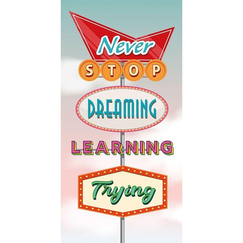 Never stop... Black Modern Wood Framed Art Print by Steven, Hill