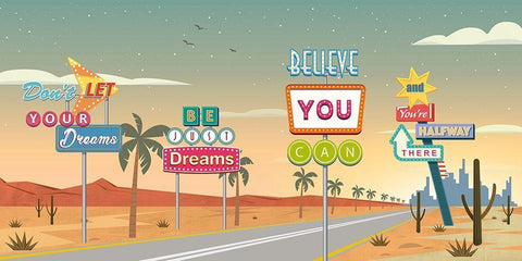 Believe you can... Black Ornate Wood Framed Art Print with Double Matting by Steven, Hill