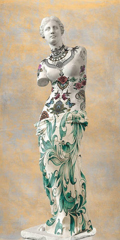 Stattoo II â€“ Venus White Modern Wood Framed Art Print with Double Matting by Hill, Steven