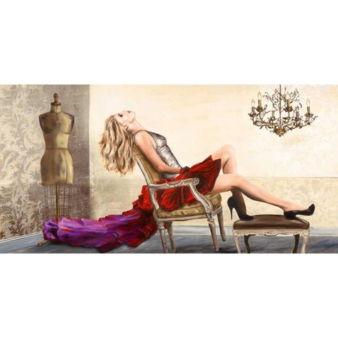 Fashonable White Modern Wood Framed Art Print by Jannace, Sergio