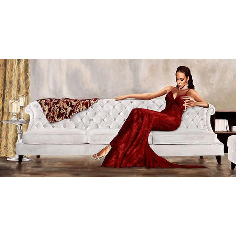 Red Gala Black Modern Wood Framed Art Print with Double Matting by Jannace, Sergio