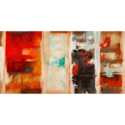 Seasons Black Modern Wood Framed Art Print with Double Matting by Stone, Jim