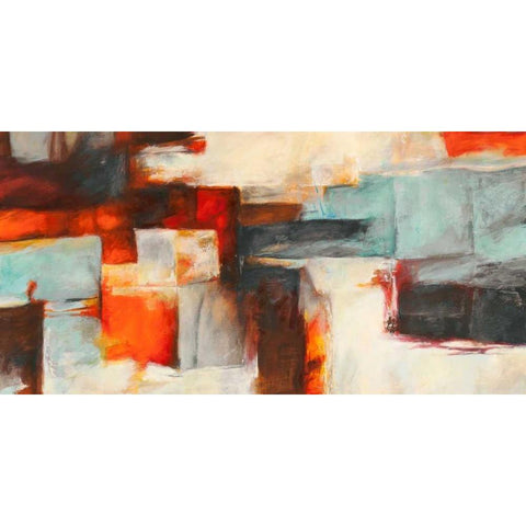 Avalanche Black Modern Wood Framed Art Print with Double Matting by Stone, Jim
