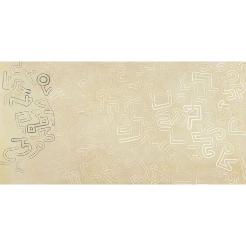 Calligraphy in motion Gold Ornate Wood Framed Art Print with Double Matting by Roja, Steve