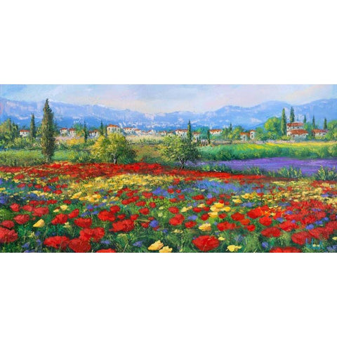 Campagna dolce campagna Black Modern Wood Framed Art Print by Marzari, Tebo