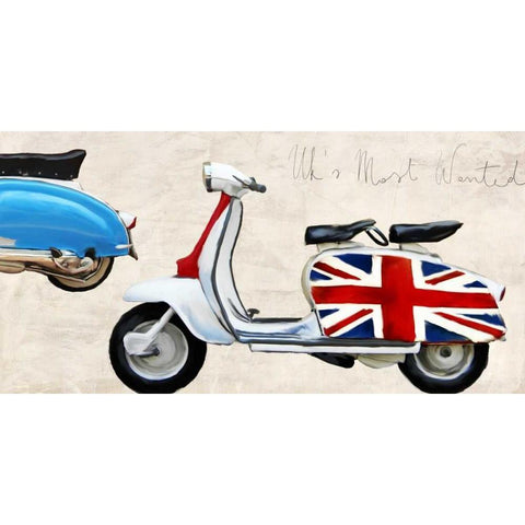 Uks Most Wanted Black Modern Wood Framed Art Print by Rizzardi, Teo