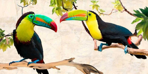 Two of Us White Modern Wood Framed Art Print with Double Matting by Rizzardi, Teo