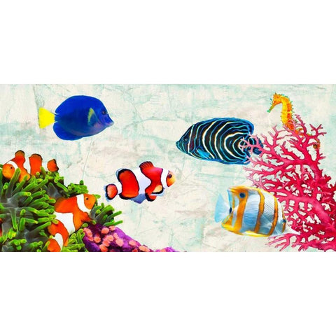 Tropical People White Modern Wood Framed Art Print by Rizzardi, Teo