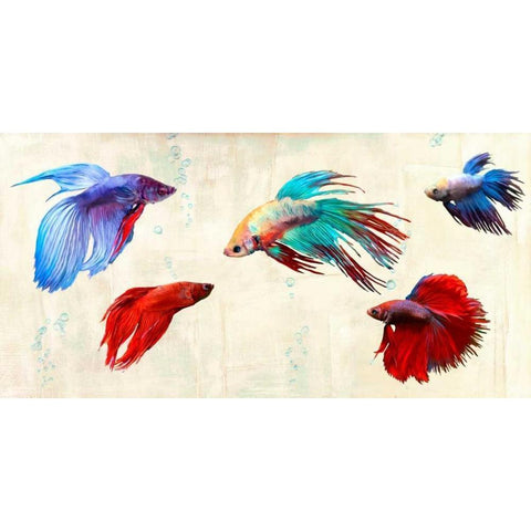 Tropical Parade Gold Ornate Wood Framed Art Print with Double Matting by Rizzardi, Teo