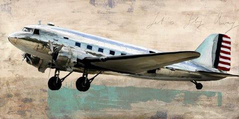 Lets Fly Away Black Ornate Wood Framed Art Print with Double Matting by Rizzardi, Teo