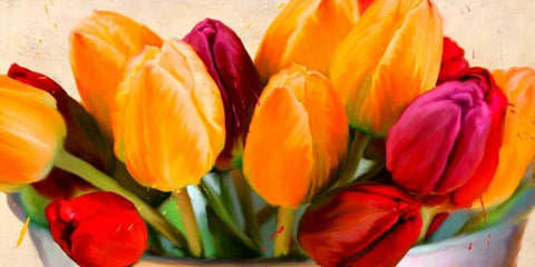 Colorscape I Black Ornate Wood Framed Art Print with Double Matting by Rizzardi, Teo