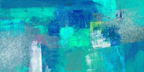 Azure White Modern Wood Framed Art Print with Double Matting by Taylor, Heather