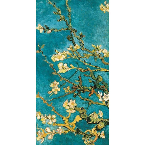 Mandorlo in fiore I Black Modern Wood Framed Art Print with Double Matting by Van Gogh, Vincent