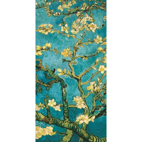 Mandorlo in fiore II White Modern Wood Framed Art Print by Van Gogh, Vincent