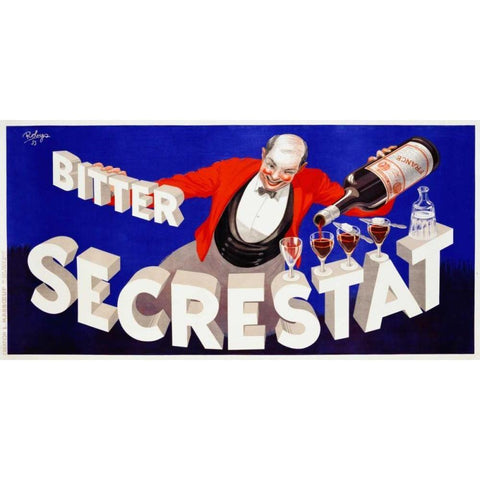 Bitter Secrestat 1935 Black Modern Wood Framed Art Print with Double Matting by Robys