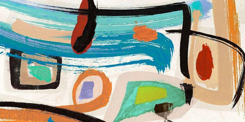 Aventure White Modern Wood Framed Art Print with Double Matting by Teo, Vals Perelli