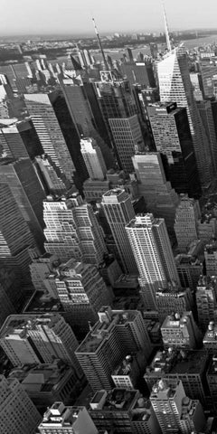 Skyscrapers in Manhattan I Black Ornate Wood Framed Art Print with Double Matting by Ratsenskiy, Vadim