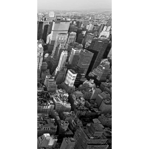 Skyscrapers in Manhattan III Black Modern Wood Framed Art Print with Double Matting by Ratsenskiy, Vadim