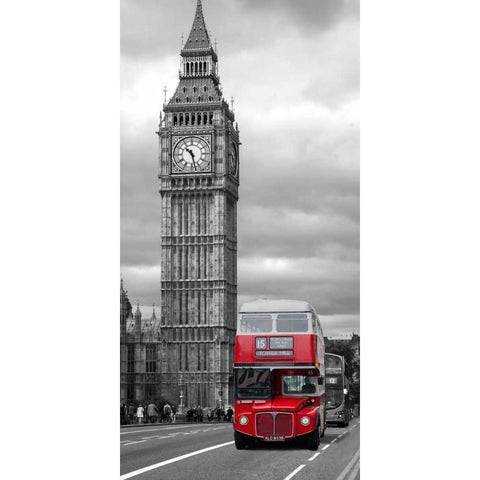 Under the Big Ben Gold Ornate Wood Framed Art Print with Double Matting by Ratsenskiy, Vadim